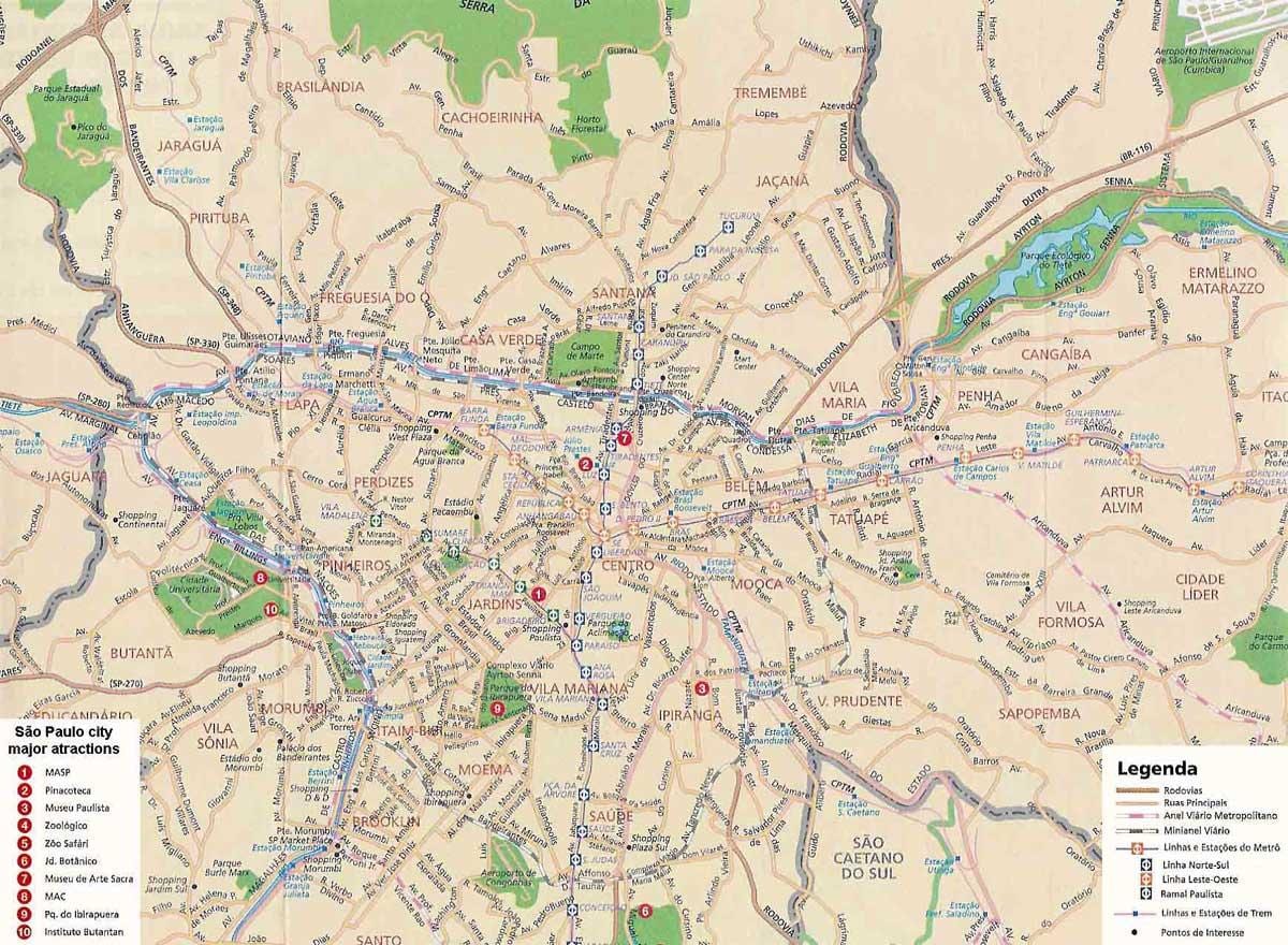 Сао Пауло градина на картата
