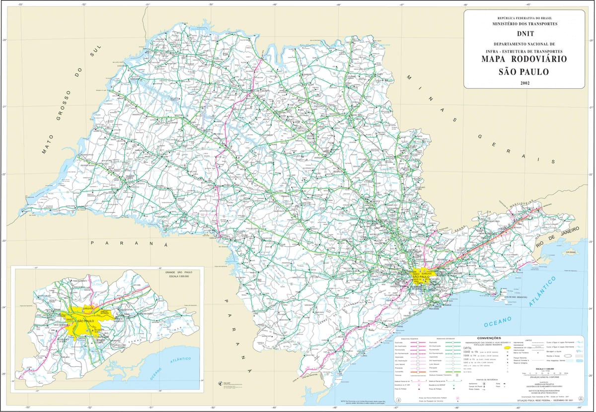 Сао Пауло карта на региона