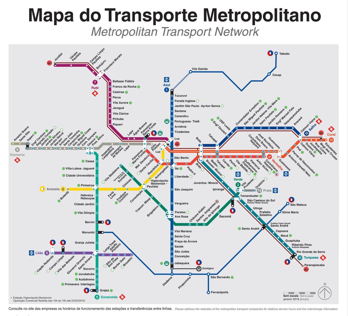 Сао Пауло на транспортната карта