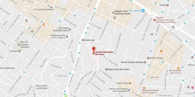 Болница в Сао Пауло картата