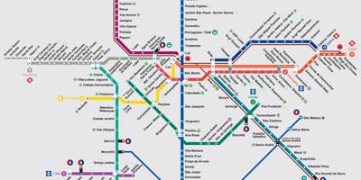 Сао Пауло влак на картата