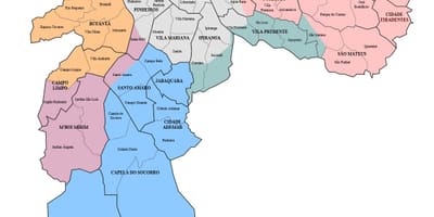 Карта на предградие на Сао Пауло