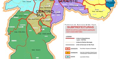 Квартали Сан Пауло, Бразилия карта